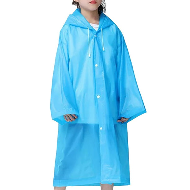 Premium 2 Colour Children Unisex Cloak Hooded Long Raincoats Outdoor Camping